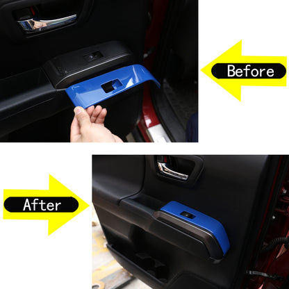 Dark Blue Interior Dashboard Center Console Trim Set Kit For Toyota Tacoma 16-23 7