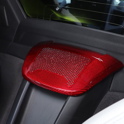 Red Real Carbon Rear Speaker Cover For Corvette C8 C8 Convertible 2LT 3LT 20-26 13