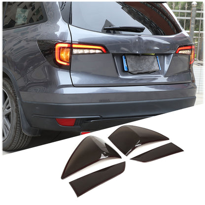 Smoked Blackout Tail Light Lamp Cover Bezel Overlay Trim For Honda Pilot 2016-22 23