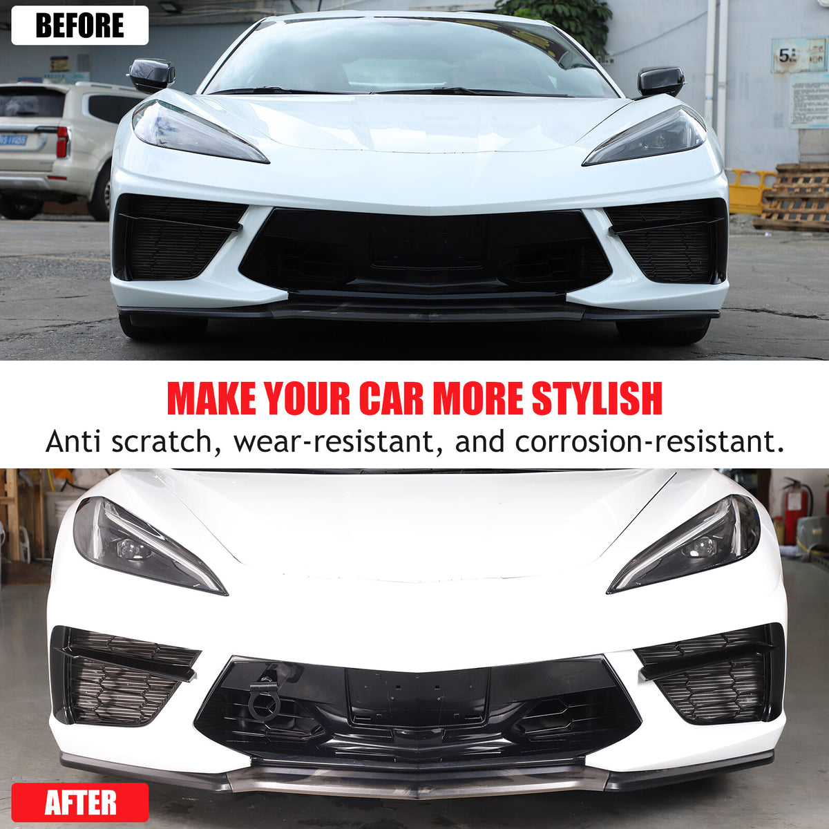 Front Bumper Trailer Track Racing Aluminum Tow Hook Ring For Corvette C8 20+ US 54