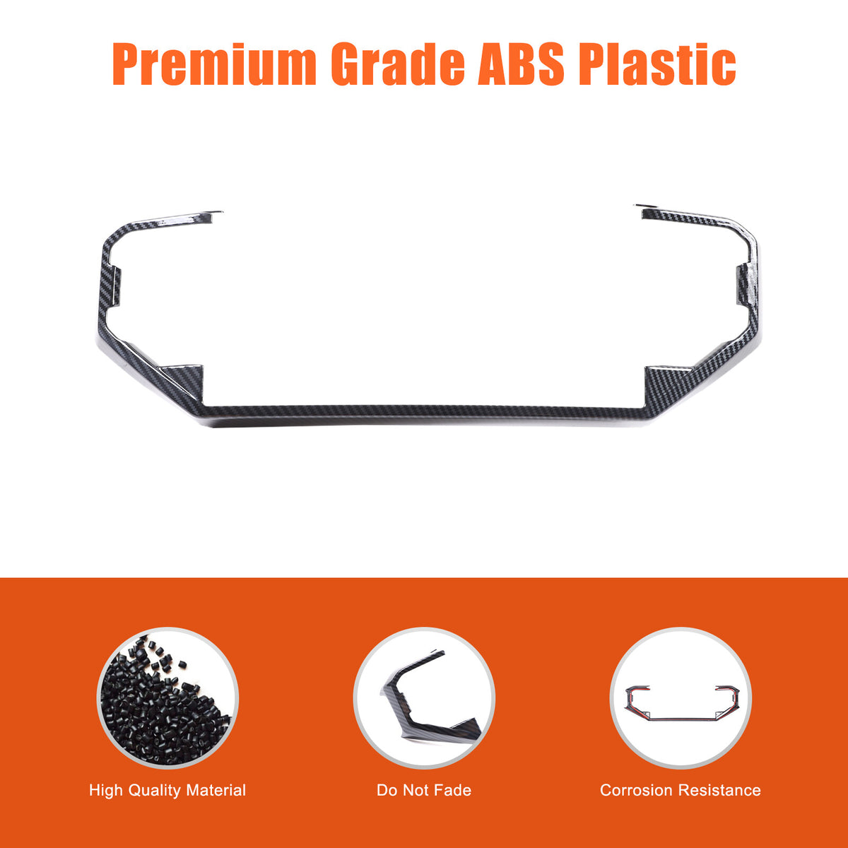 ABS Carbon Fiber Center Air Vent Panel Cover Trim For Toyota Tundra/Sequoia 23+ 4