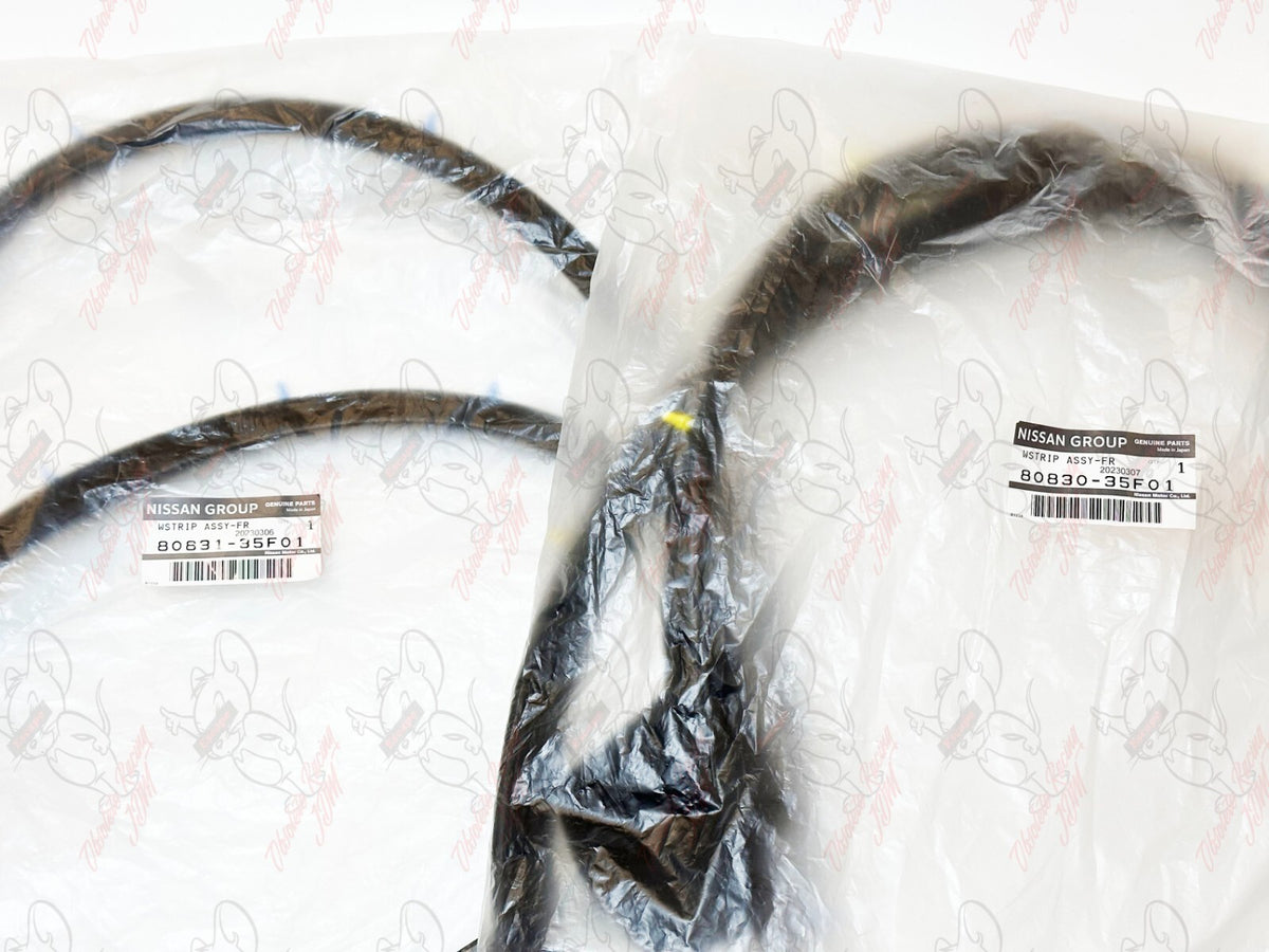 Nissan 180SX 240SX Silvia S13 Genuine Door Weatherstrip Right & Left Seals Set 5