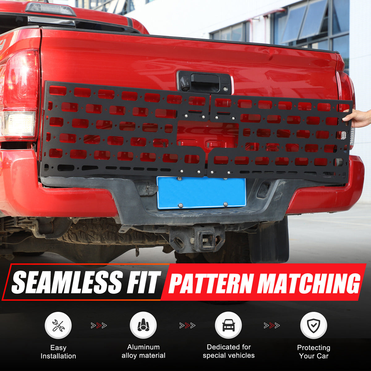 Rear Bed Molle Panel Truck Bed Tailgate Molle Panel For Toyota Tacoma 2016-22 12