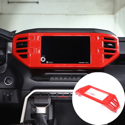 Red Interior Center Air vent Frame Trim Cover For Toyota Tundra 2022-2026 1