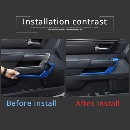 Blue ABS Interior Door Panel Strip Trim Cover For Toyota Tundra/Sequoia 2022-26 14