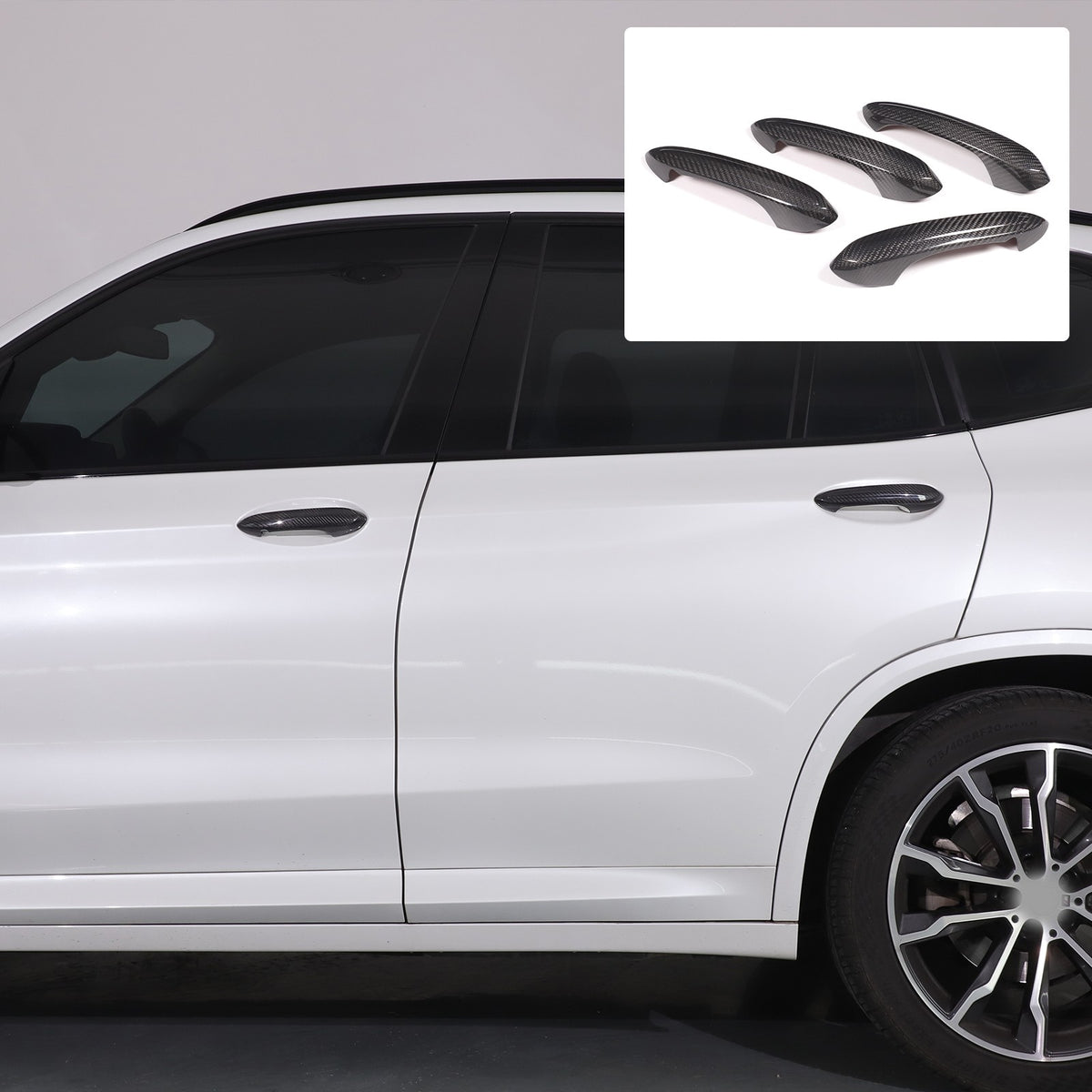 Real Carbon Fiber Exterior Outer Door Handle Cover Trim For BMW X3 G01 2018-2023 9