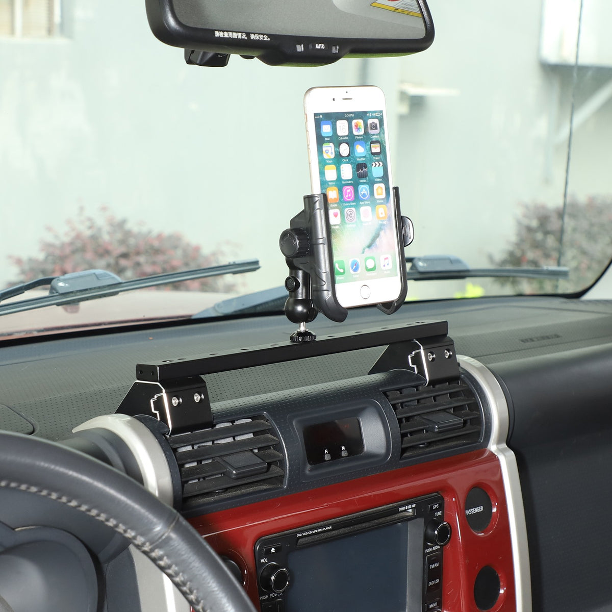 U Shape Center Console Phone Holder Bracket For Toyota FJ Cruiser 2007-2021 1