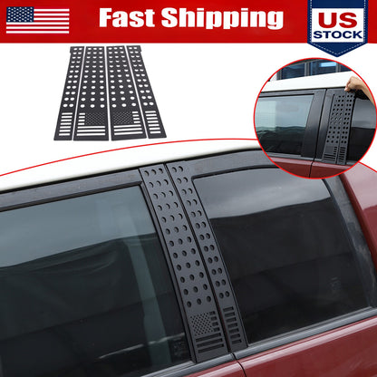 US Flag Alloy Window Center Pillar Trim Panel For Toyota FJ Cruiser 2007-21 1