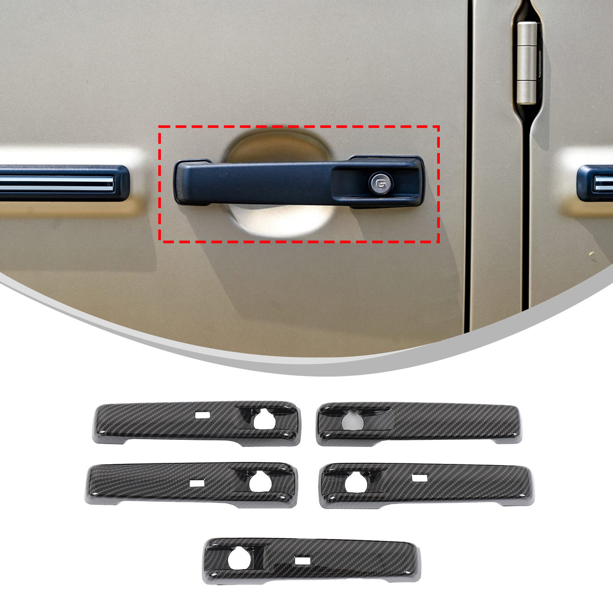 Carbon Fiber ABS Exterior Door Handle Cover Trim For Benz G-Class W465 2025+ 18