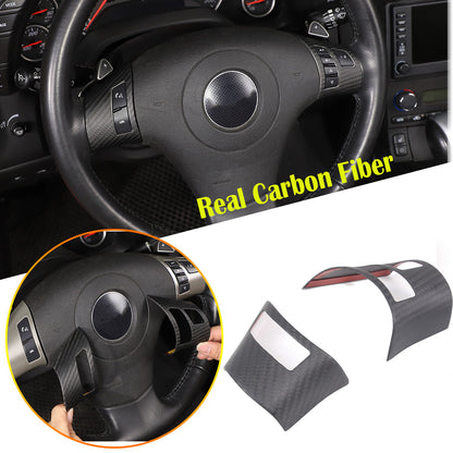 Matte Dry Real Carbon Fiber Center Console Trim Cover For Corvette C6 2005-13 62