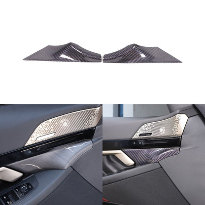 Real Carbon Fiber Interior Door Handle Panel Cover Trim For BMW 5 Series G60 24+ 3