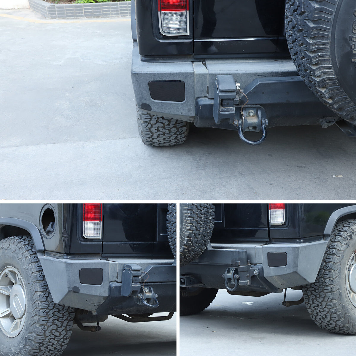 Smoked Black Rear Tail Light Lamp Decor Cover Trim For Hummer H2 2003-2009 4