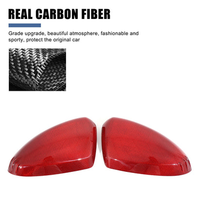 Red Real Carbon Fiber Exterior Mirror Cover Trim For Toyota 86/Subaru BRZ 2022+ 7