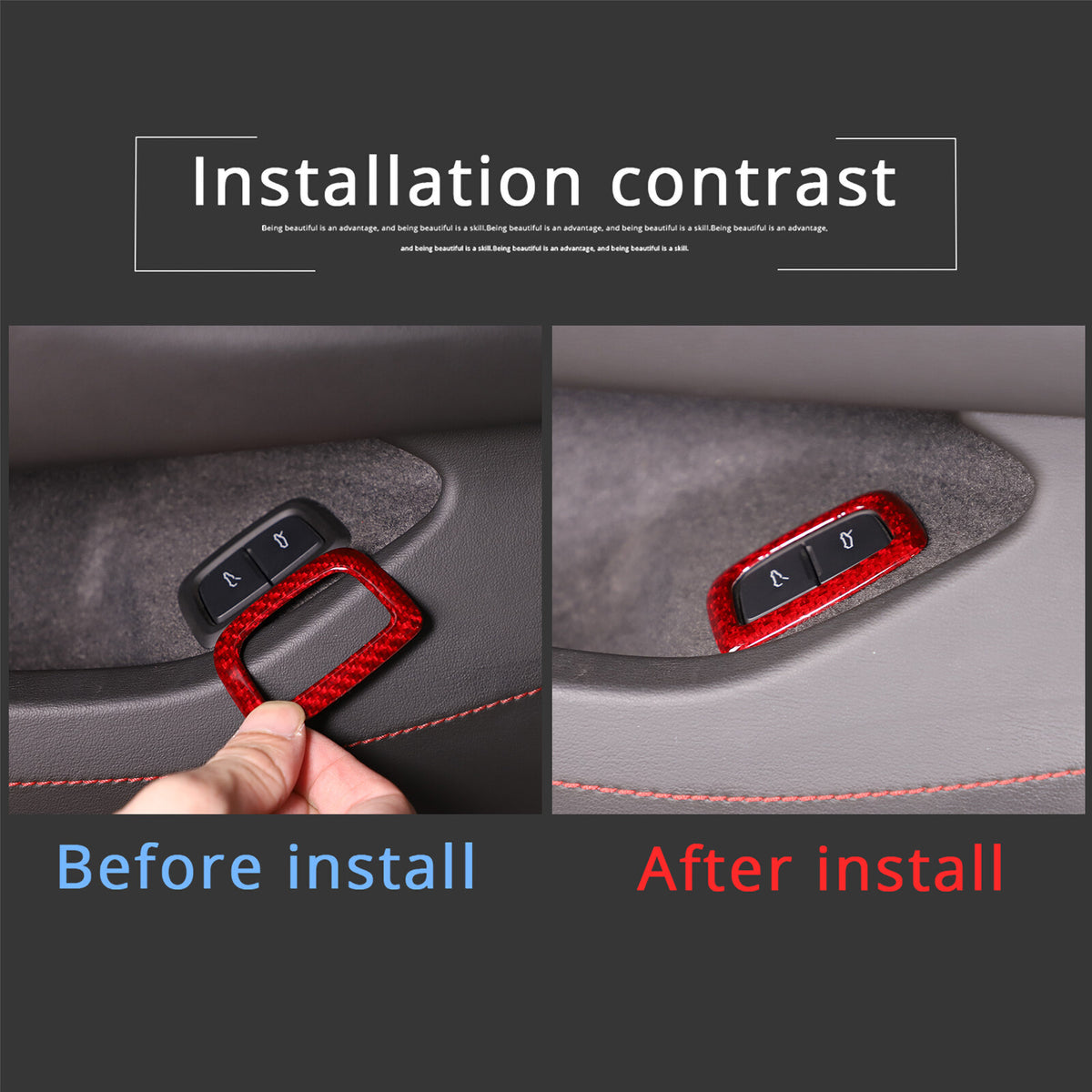 Red Real Carbon Fiber Interior Full Decor Cover Trim Kit for Corvette C8 2020-25 - Variants 6-10 38