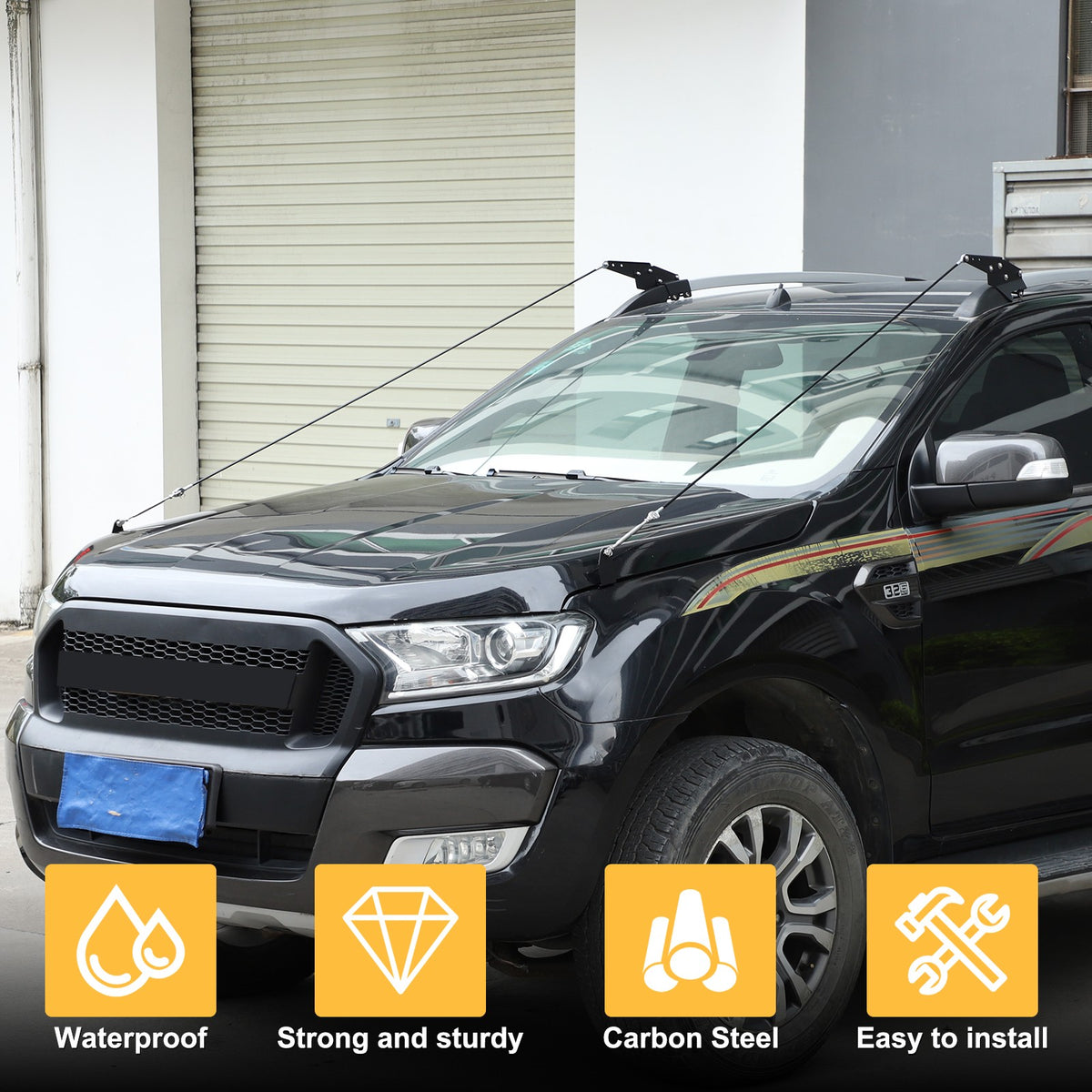 Front Grille Bull Bar Bush Guard Divider For Ford Ranger T6 T7 2015-2021 13