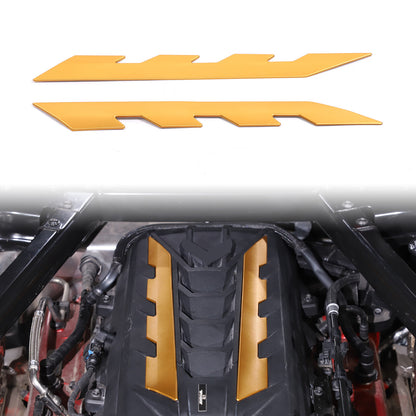 Yellow Alloy Engine Bay Panel Rear Crossmember Cover Set For CORVETTE C8 2020+ 17