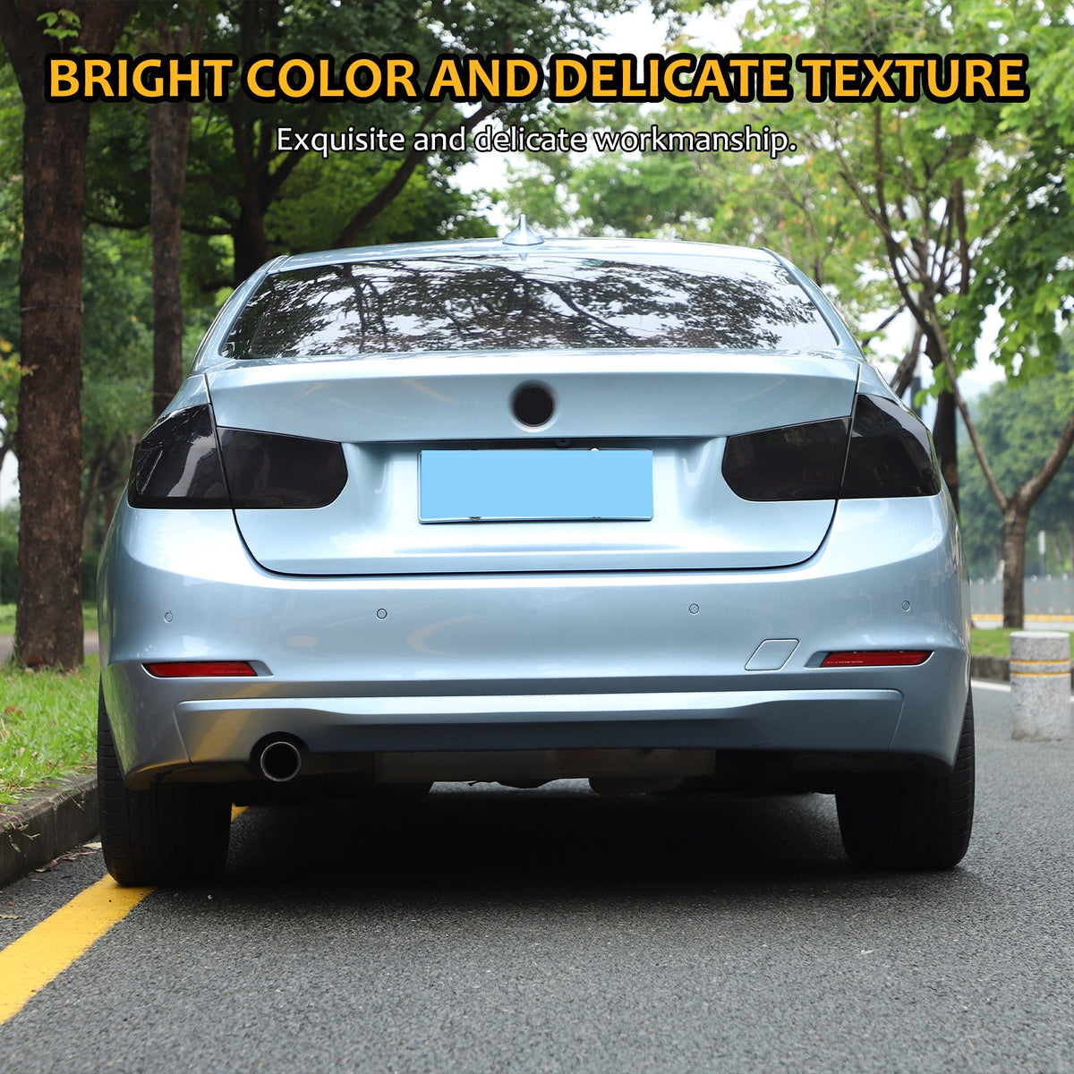 Smoked Black Rear Tail Light Cover Trim For BMW 3 Series F30 F35 /BMW M3 F80 9