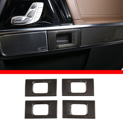 Carbon Fiber Inner Door Switch Handle Cover Trim For Benz G Class W463 2019-20 1