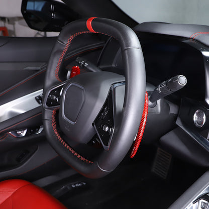 Red Real Carbon Fiber Gear Shift Paddles Paddle Shifters For Corvette C8 20+ US 6