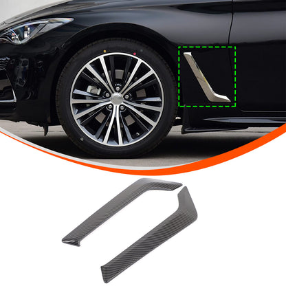 ABS Carbon Fiber Front Fender Side Vent Trim For Infiniti Q60 2016-2025 US 2