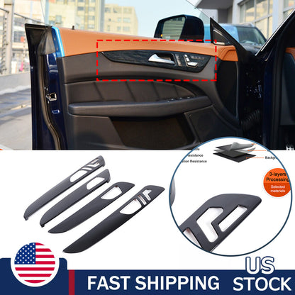 Glossy Black Car Interior Door Panel Cover Trim For Benz GLE GLS ML GL 13-19 US 1