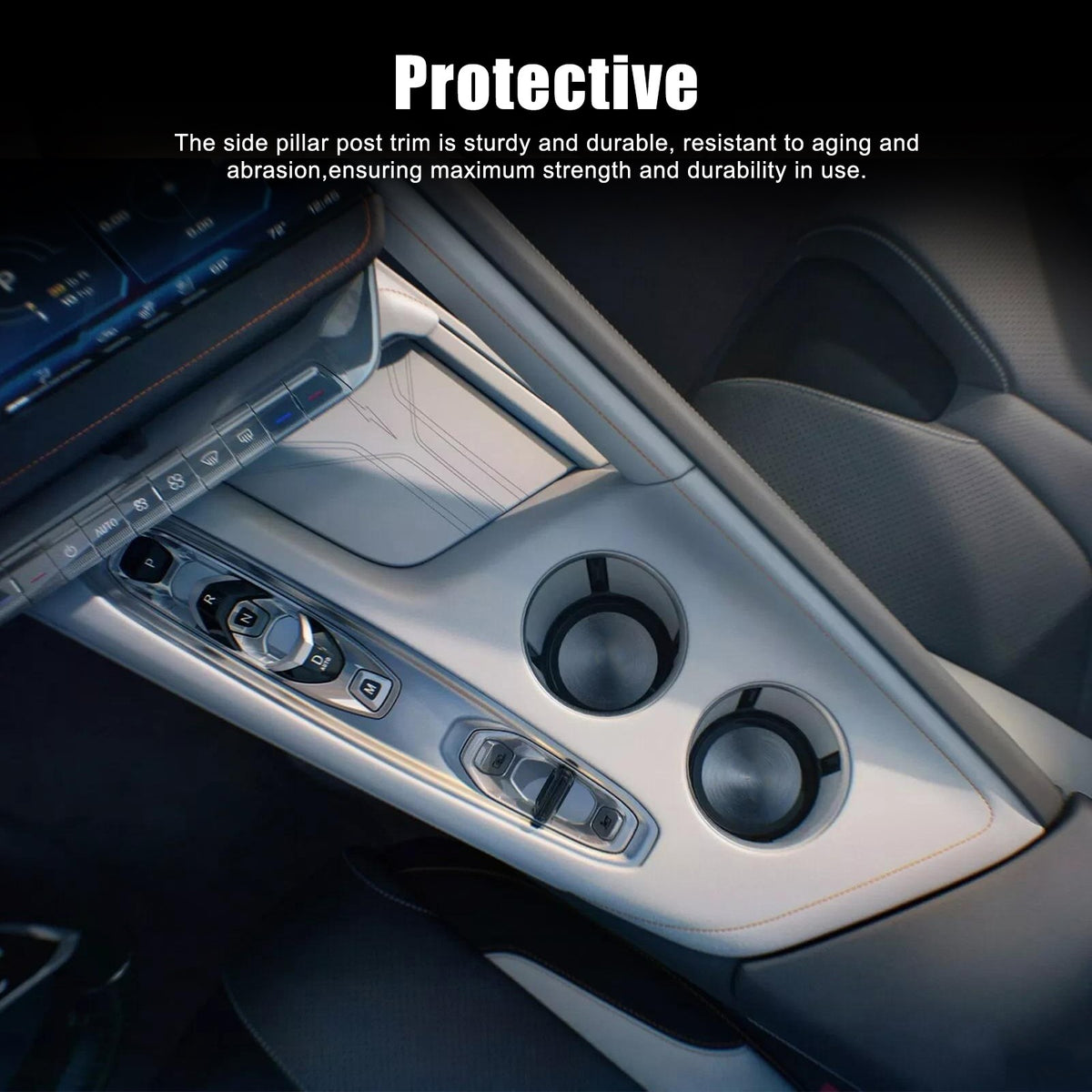 Real Carbon Fiber Center Gear Shift Panel Cover Trim For Corvette C8 2026+ US 16