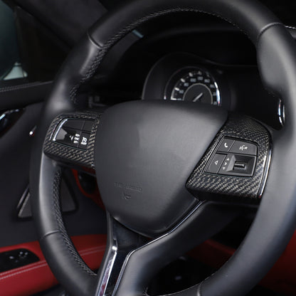 For Maserati Ghibli 2014-23 Real Carbon Fiber Interior Cover Steering Wheel Trim 5