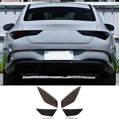 Smoked Black ABS Tail Light Smoked Cover Trim For Benz CLA C118 2020-2025 2