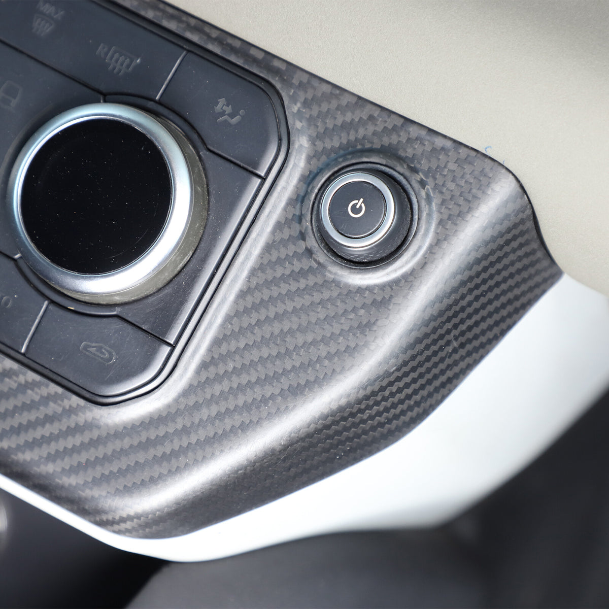 Matte Real Carbon Fiber Air Conditioning Trim Cover For LR Defender 90 110 20-24 3