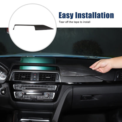 Real Carbon Fiber Central Console Dashboard Trim For BMW M3 M4 F80 F82 2014-2019 8
