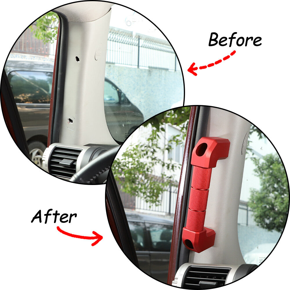 For Toyot-a FJ Cruiser 07-21 A-Pillar Grab Handle Replacement Aluminium Red 7