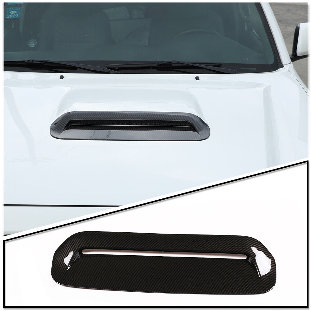 Carbon fiber engine hood air outlet vent cover trim for Toyota Tacoma 13-15 1