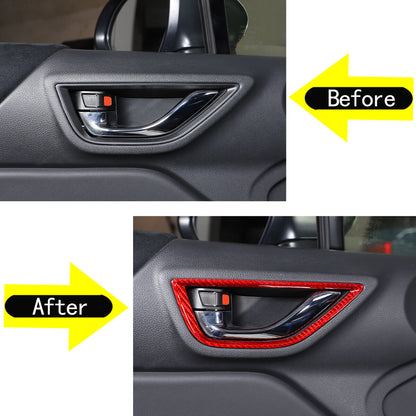 Red Real Carbon Fiber Interior Center Console Trim Set Kit For Subaru BRZ 22+ 21