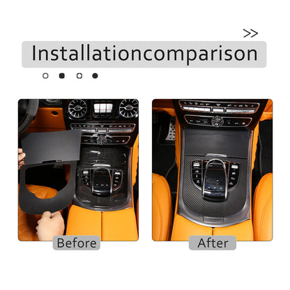 Carbon Fiber Central Gear Shift Panel trim For Mercedes Benz G Class 19-20 9