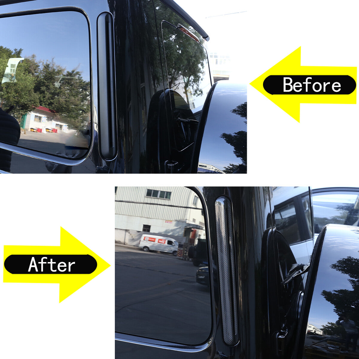 Real CARBON Fiber C Pillar Air Vent Trim Cover For Benz G class W463 G500 G63 3