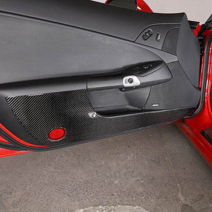 Carbon Fiber Door Bottom Anti Kick Scratch trim Sticker For Corvette C6 05-13 US 10
