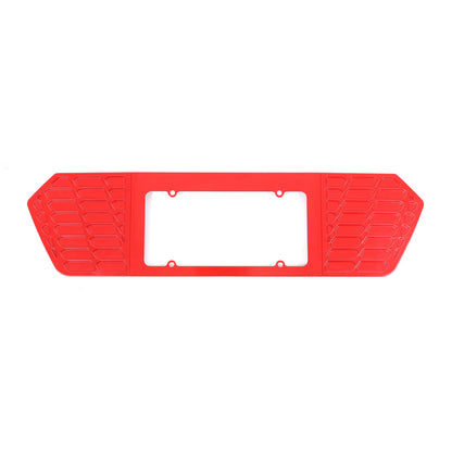 Red Alloy Rear License Plate Filler Frame Trim Cover For Corvette C8 2020-25 10