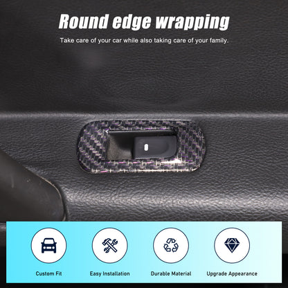 Real Carbon Fiber Window Lift Switch Button Trim Frame For Corvette C6 2005-2013 14