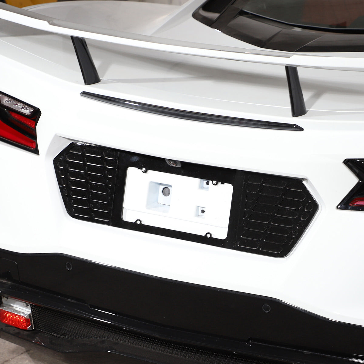 Aluminum Alloy Exterior Hood Engine License Plate Trim For Corvette C8 2020+ US - Variants 16-20 49