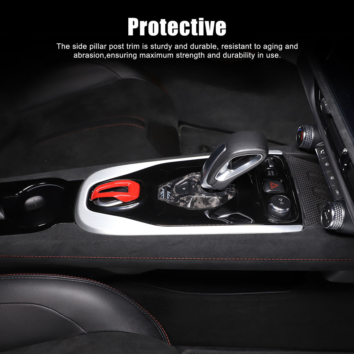 Forged Carbon Fiber Console Gear Base Cover Trim For Lotus Emira V6 I4 2023-2025 21