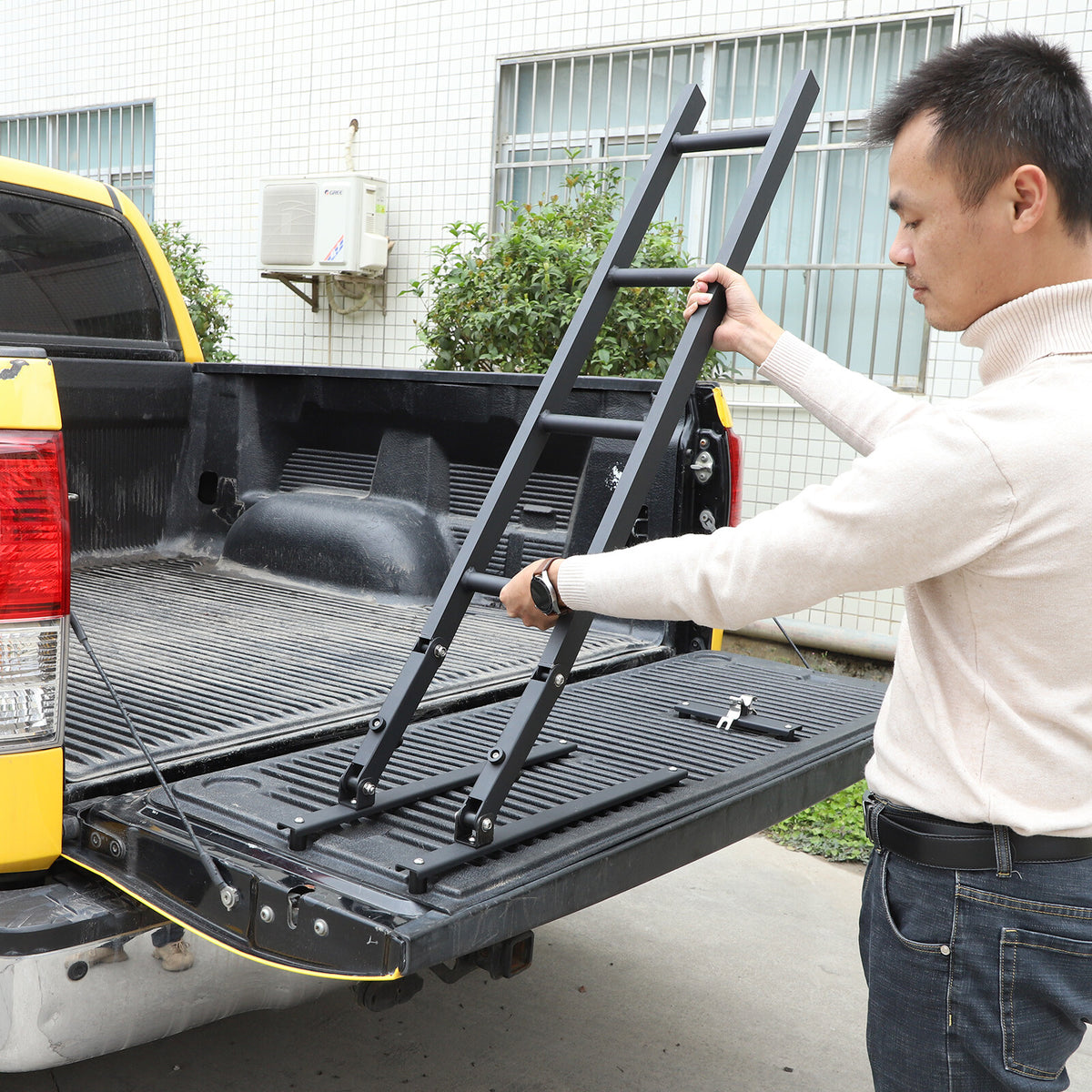 Black Alloy Truck Step Stair Tailgate Foot Ladder for TOYOTA TUNDRA 2007-2021 13
