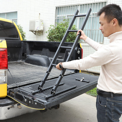 Black Alloy Truck Step Stair Tailgate Foot Ladder for TOYOTA TUNDRA 2007-2021 13