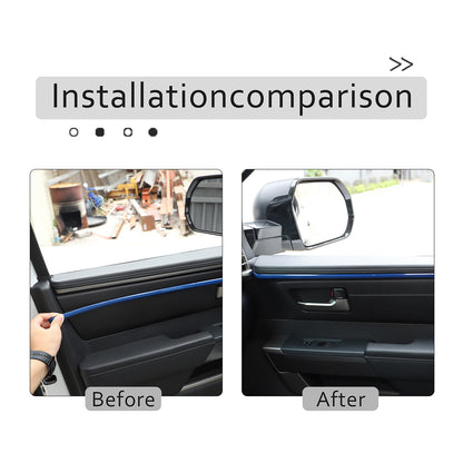 Blue inner Interior door Upper Armrest panel Trim Cover For Toyota Tundra 22-23 9