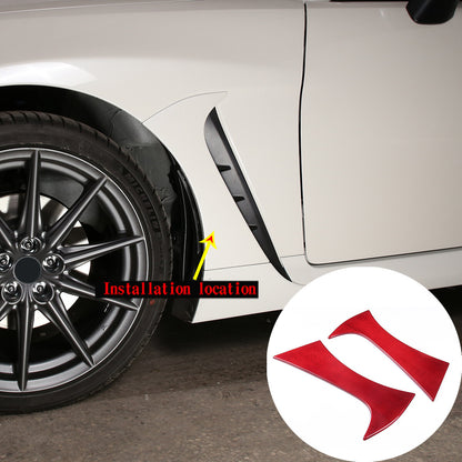 Red Car Side Door Fender Vent Air Wing Cover Trim For Subaru BRZ 2022-2023 11