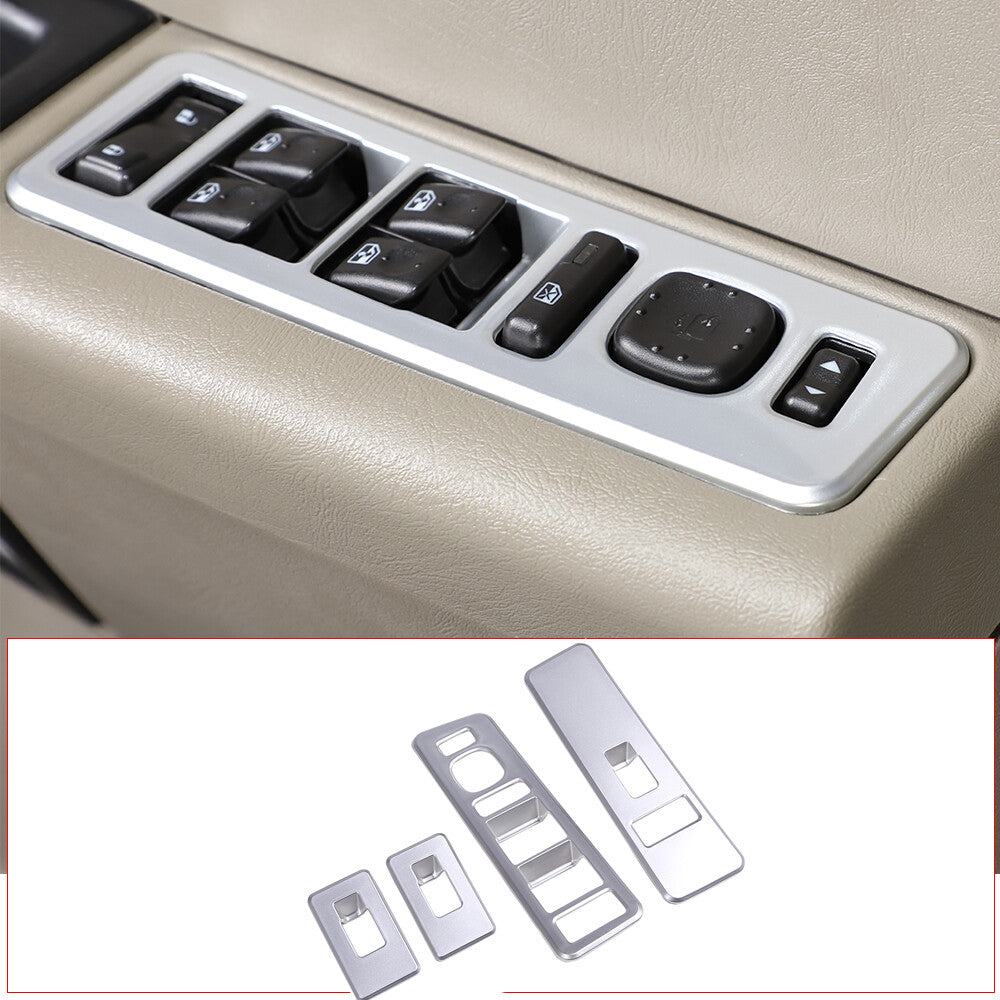 ABS Silver Window Lift Panel Switch Cover Trim For Hummer H2 03-07 11