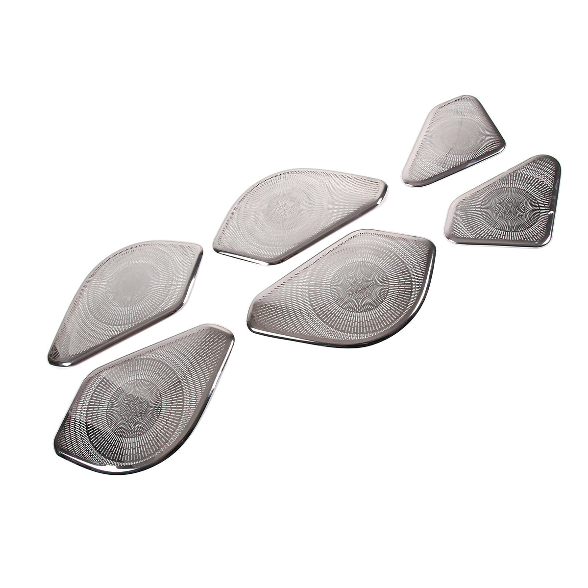 6PCS Silver Steel Inner Door Speaker Cover For Land Rover Range Rover 2023+ 6