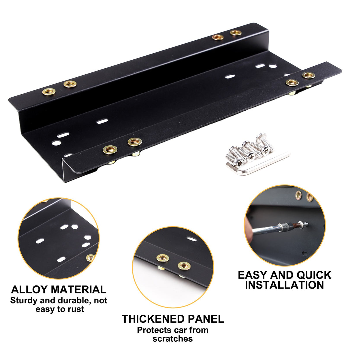 Carbon Steel Front License Plate Frame Trim For Nissan Frontier 22+ (US Version) 4