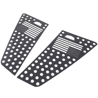 Black US Flag Alloy Window Center Pillar Trim For Cadillac Escalade 2021-2025 1
