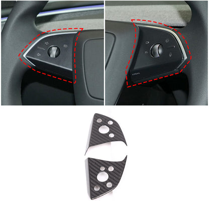 Real Dry Carbon Fiber Center Console Interior Trim Cover For Tesla Model 3 2023+ 66