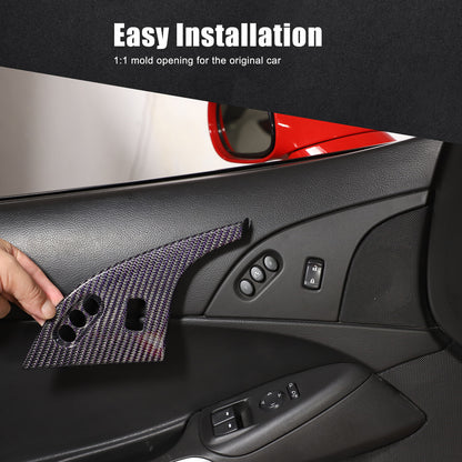 Real Carbon Fiber Children Lock Button Frame Trim For Corvette C6 2005-2013 11